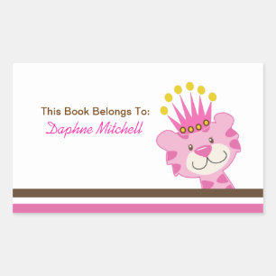 Rectangular Pegatina del libro de la reina de la selva Persona