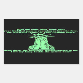 Rectangular Pegatina del llanto de la libertad