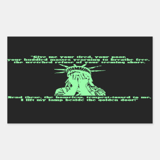 Rectangular Pegatina del llanto de la libertad