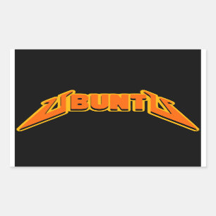 Rectangular Pegatina del logo de Ubuntu Rock Parody