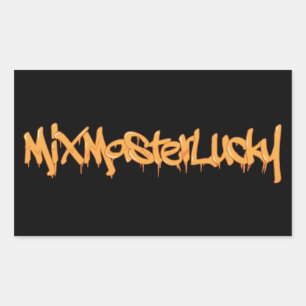 Rectangular Pegatina del logotipo de la mezcla de máster con l