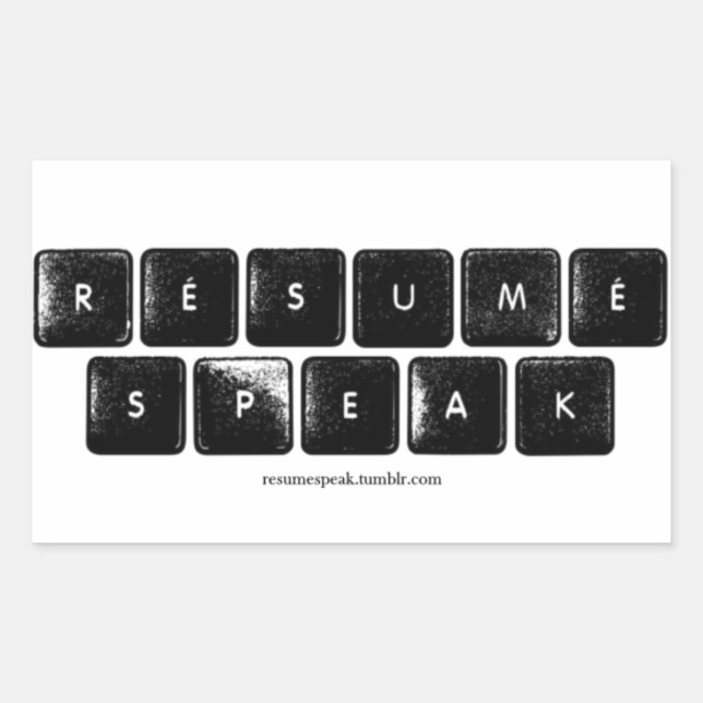 Rectangular Pegatina del logotipo de ReSpeak (Anverso)