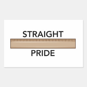 Rectangular Pegatina del Orgullo Directo