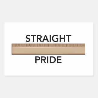 Rectangular Pegatina del Orgullo Directo