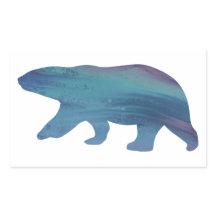 Pegatina del oso polar de estilo acrílico