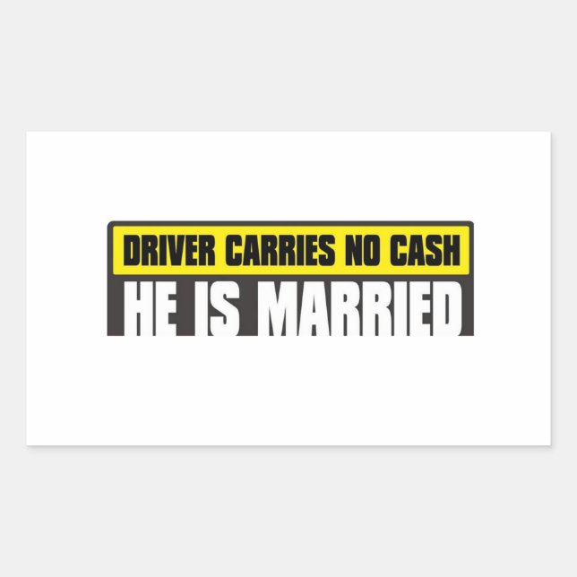Rectangular Pegatina del parachoques del boda (Anverso)
