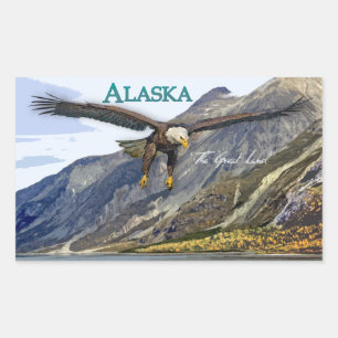 Rectangular Pegatina del Rectángulo de Alaska