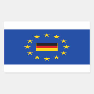 Rectangular Pegatina del rectángulo de Alemania de la unión