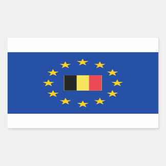 Rectangular Pegatina del rectángulo de Bélgica de la unión
