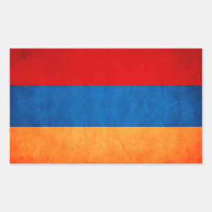 Rectangular Pegatina del rectángulo de la bandera de Armenia