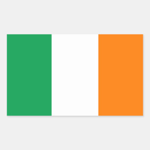 Rectangular Pegatina del Rectángulo de la Bandera de Irlanda