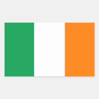 Rectangular Pegatina del Rectángulo de la Bandera de Irlanda