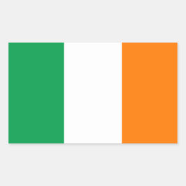 Rectangular Pegatina del Rectángulo de la Bandera de Irlanda