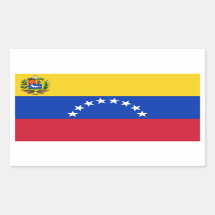 Rectangular Pegatina del rectángulo de la bandera de Venezuel