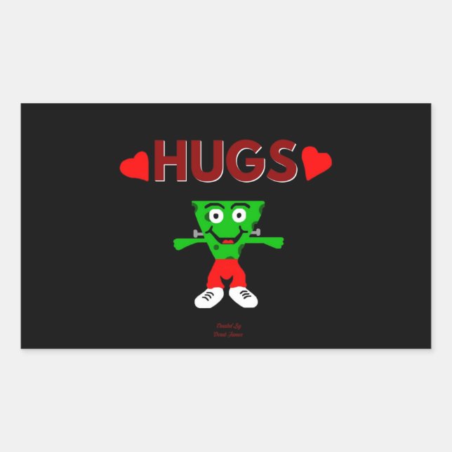 Rectangular Pegatina del Rectángulo de los Abrazos Franken-Che (Anverso)