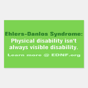 Rectangular Pegatina del Síndrome de Ehlers-Danlos (EDS) - EDN