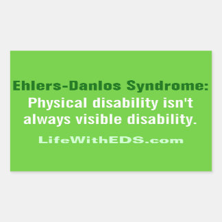 Rectangular Pegatina del Síndrome Ehlers-Danlos (EDS)