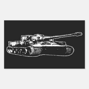 Rectangular Pegatina del tigre I