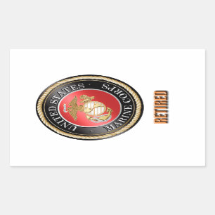 Rectangular Pegatina del USMC