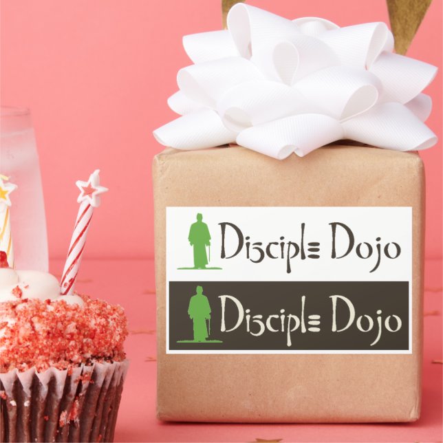 Rectangular Pegatina Disciple Dojo 2 por 1 (Fiesta)