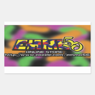 Rectangular Pegatina Emma56