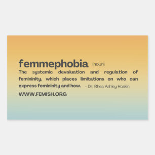Rectangular Pegatina FEMMEPHOBIA Sunset