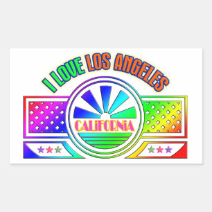 Rectangular pegatina "Fest Los Angeles"