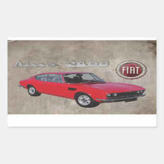 RECTANGULAR PEGATINA FIAT DINO 2400