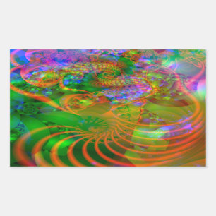 Rectangular Pegatina fractal