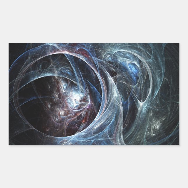 Rectangular Pegatina fractal: Cueva de araña (Anverso)