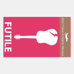 Rectangular Pegatina Frágil de la psicología inversa