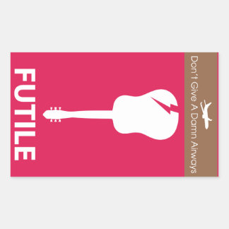 Rectangular Pegatina Frágil de la psicología inversa