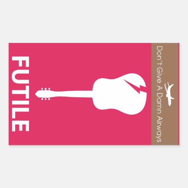 Rectangular Pegatina Frágil de la psicología inversa (Anverso)