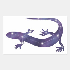 Rectangular Pegatina Gecko Constellation