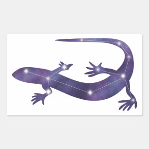 Rectangular Pegatina Gecko Constellation