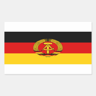 Rectangular Pegatina germanooriental de la bandera