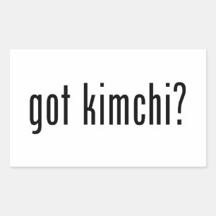 Rectangular Pegatina gracioso de "tienes kimchi?"