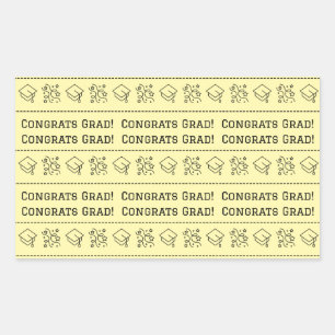 Rectangular Pegatina Grad de felicitaciones