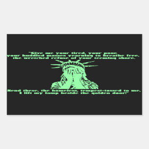 Rectangular Pegatina gritador de la libertad