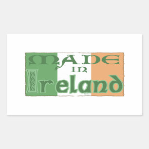 Rectangular Pegatina hecho en Irlanda
