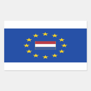 Rectangular Pegatina holandés del rectángulo de la unión