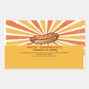 Rectangular Pegatina Hot Dawg