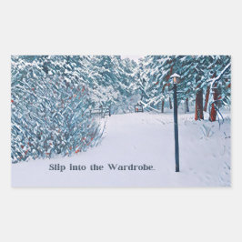 Rectangular Pegatina inspirado en Narnia