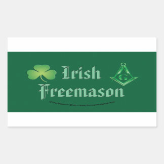Rectangular Pegatina irlandés Mason