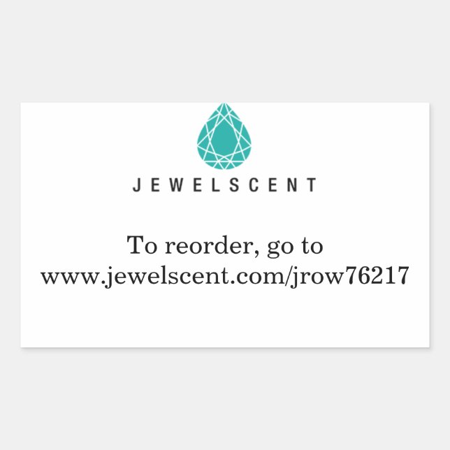 Rectangular Pegatina JewelScent (Anverso)