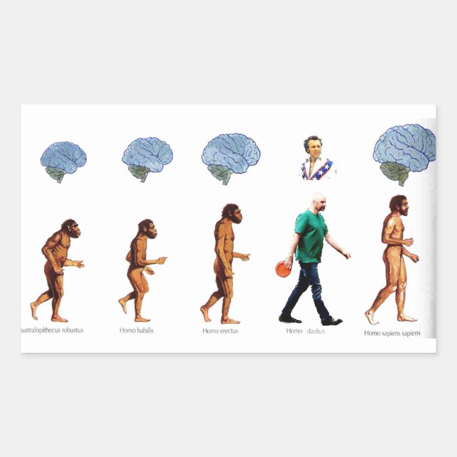 Rectangular Pegatina - Jugando a través del chico (Anverso)