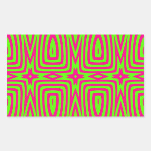Rectangular Pegatina Kaleidoscope