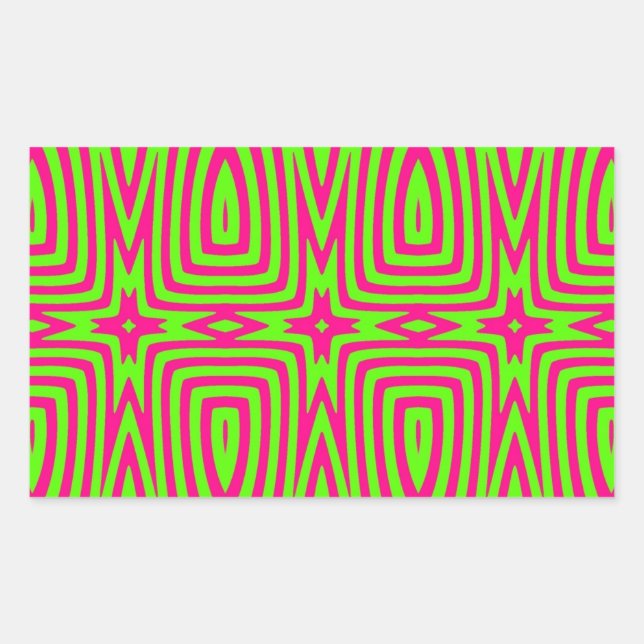 Rectangular Pegatina Kaleidoscope (Anverso)