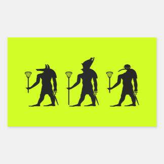 Rectangular Pegatina Lacrosse Gods