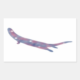 Rectangular Pegatina ligero del Otter Starscape